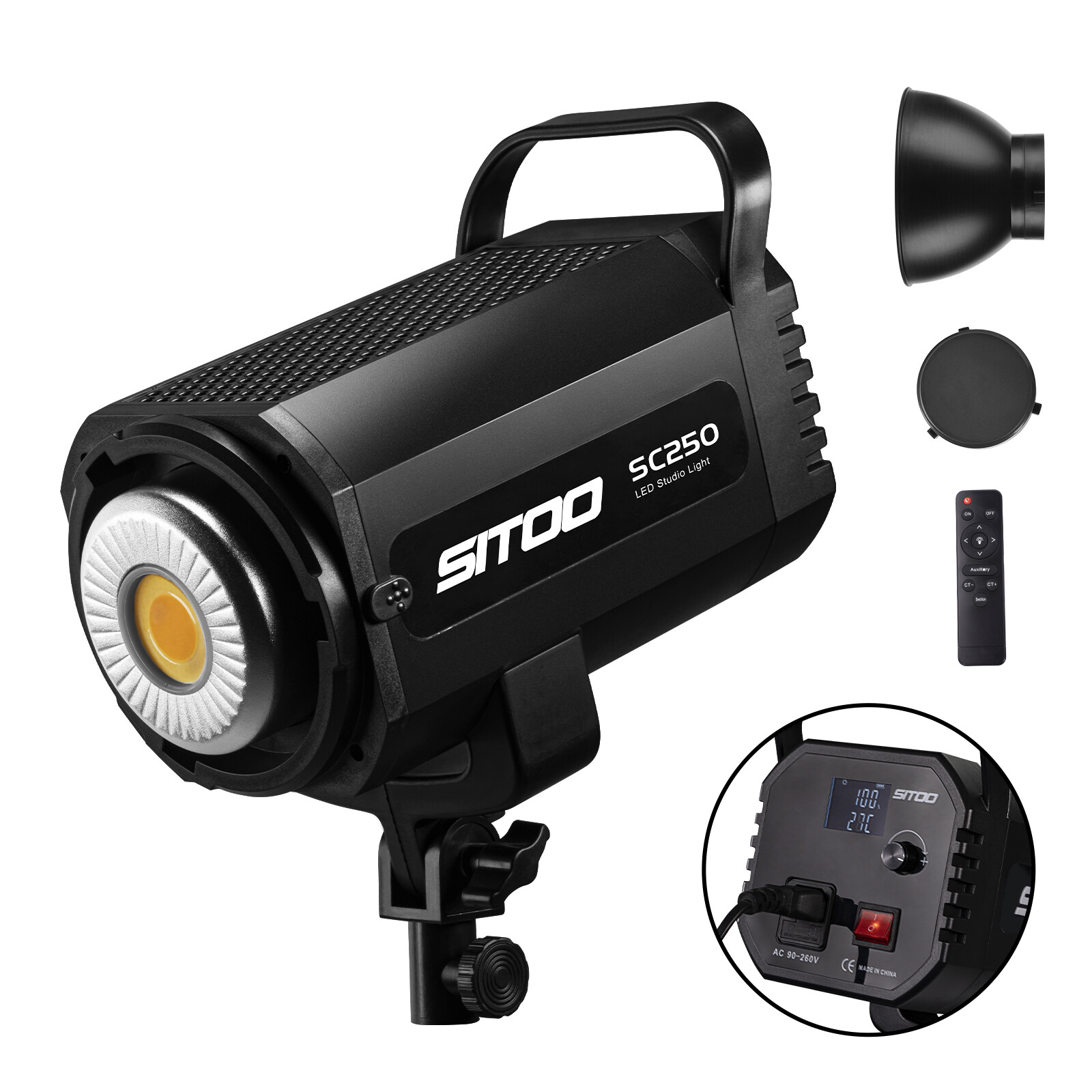 SITOO 250W LED Video Lighting Monolight Studio Bowens Mount COB Photography