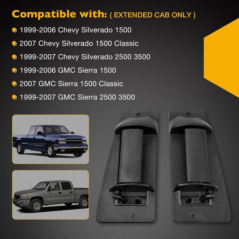 Extended Cab Rear Door Handle Left Right Chevy Silverado GMC Sierra 1999–2007