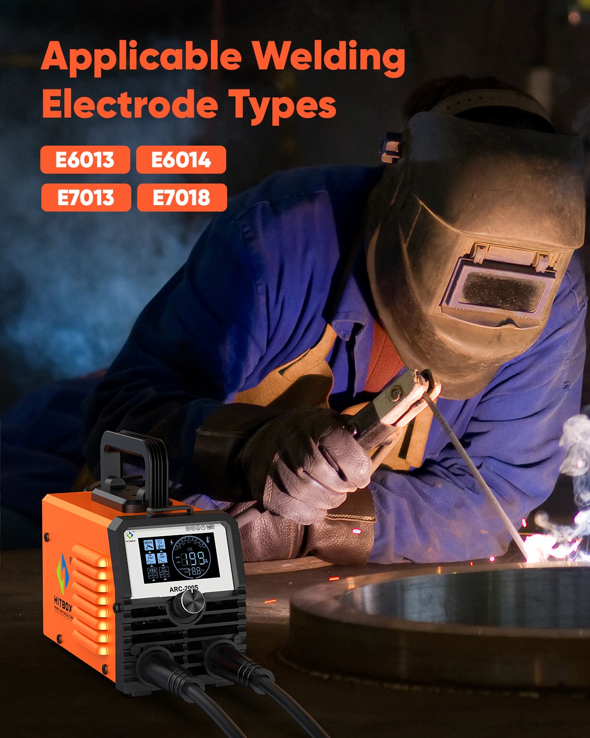 2-in-1 HITBOX 200A Stick Welder 110V ARC MMA Lift TIG Welding Machine NEW