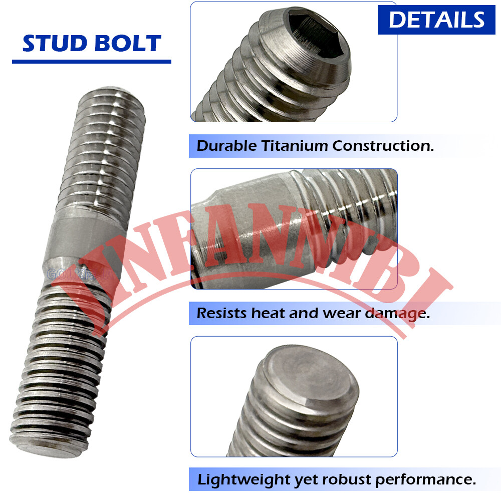 Titanium Heavy Duty Head Pipe Stud Bolt Gaskets Kit for Yamaha YZF450 YFZ450R