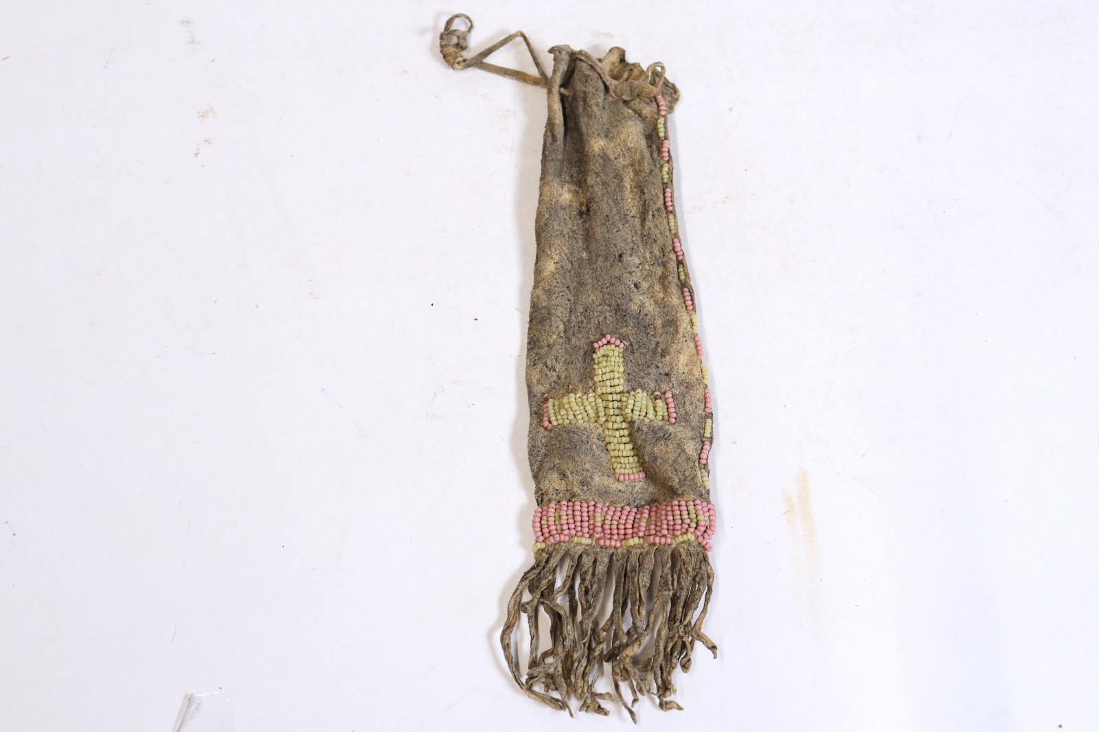 Northern Plains Style Beaded Hide Pouch