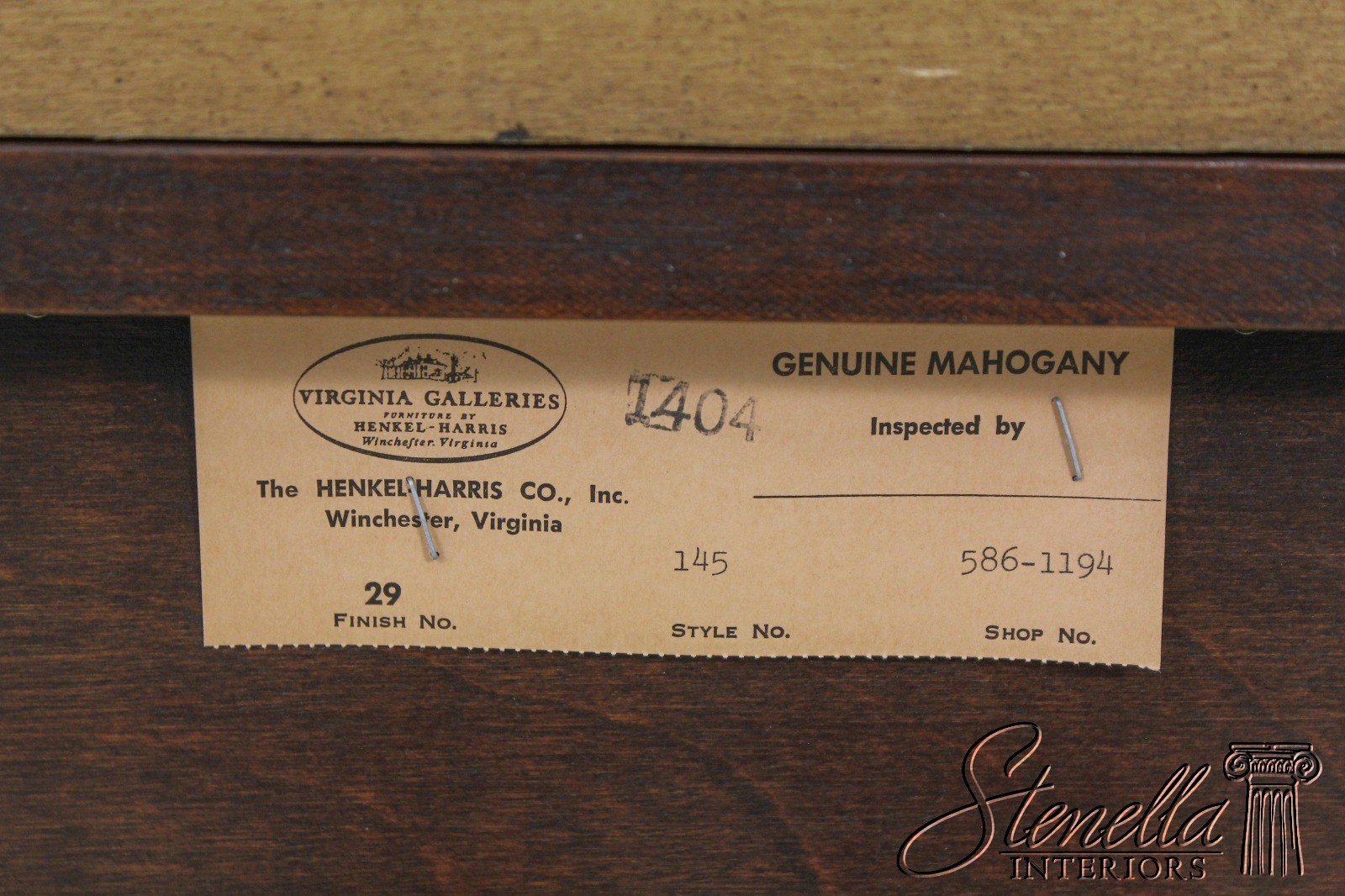 LF58143: HENKEL HARRIS 3 Part Queen Anne Mahogany Highboy