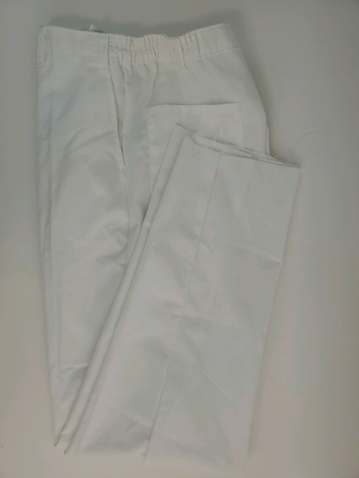 Hospitality Hotel Chef Pants White Unisex Waist 40-41 OB Zipper Flat Front