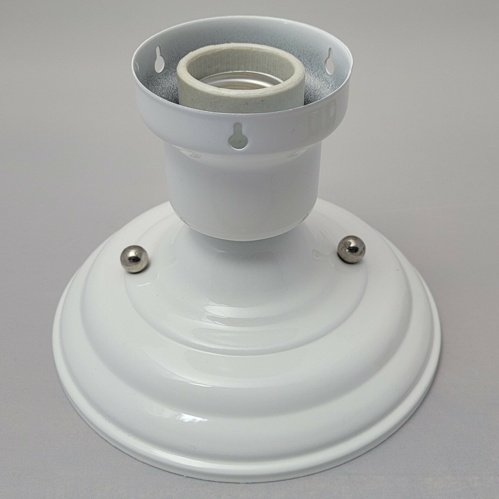 LOOK!!! NEW WHITE 3-CHAIN LIGHT FIXTURE -VINTAGE ART DECO SHADE Three Chain