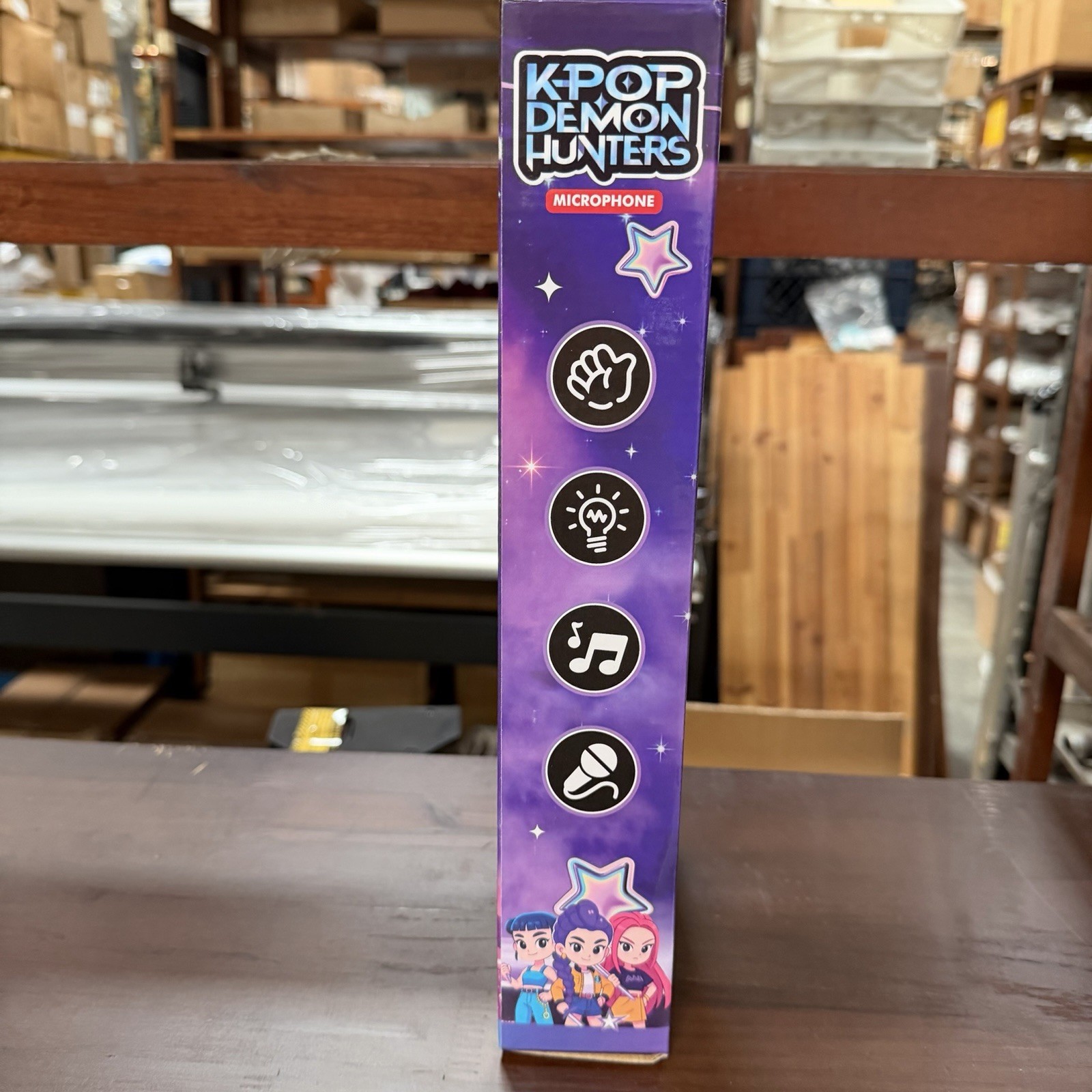 K-Pop Demon Hunters Kids Karaoke Microphone Stand Toy Set – New