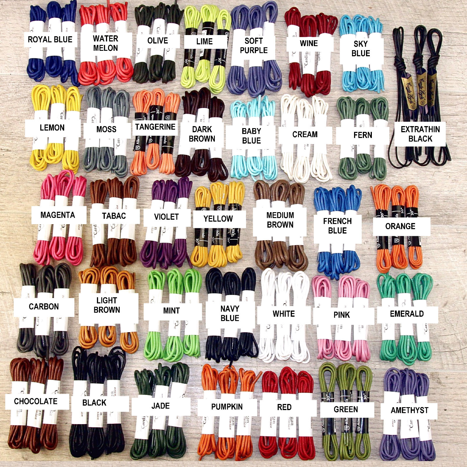 MIX MATCH COLORS dress SHOELACES laces (any qty =one ship charge) Allen Edmonds