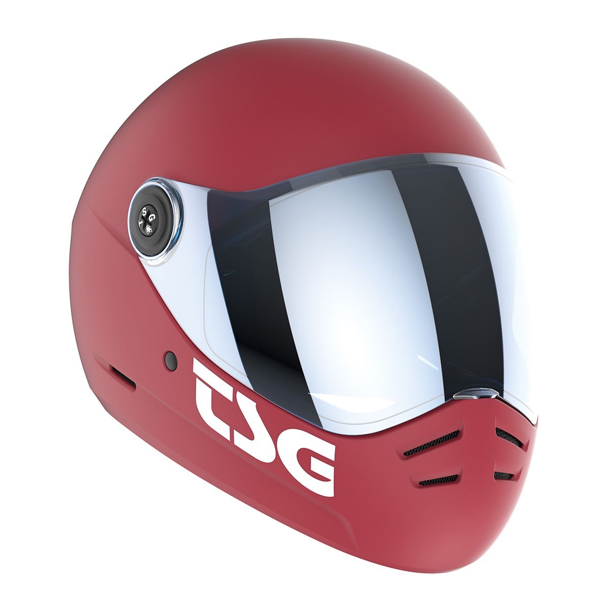 TSG Pass 2.0 Full Face Helmet , Downhill Skateboarding, M (56-58 cm), Gentle Red