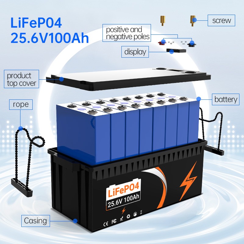 UPP 12V 24V 100Ah 300Ah LiFePO4 Battery Lthium for RV Marine Solar Home Energy