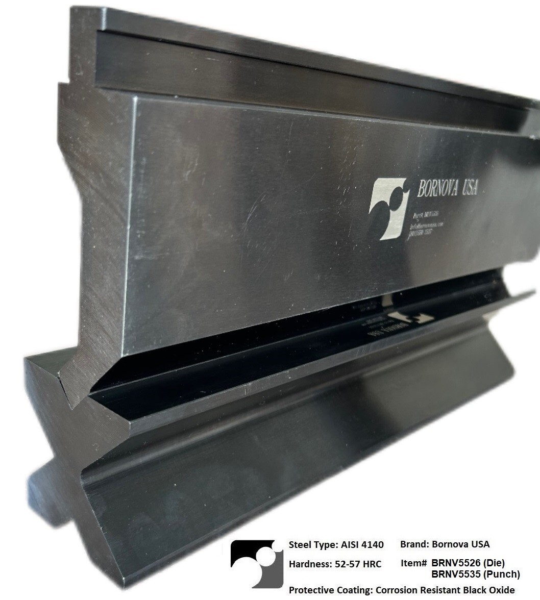 NEW Press Brake American Style Punch (12") and 4-Way Die (12") Combo