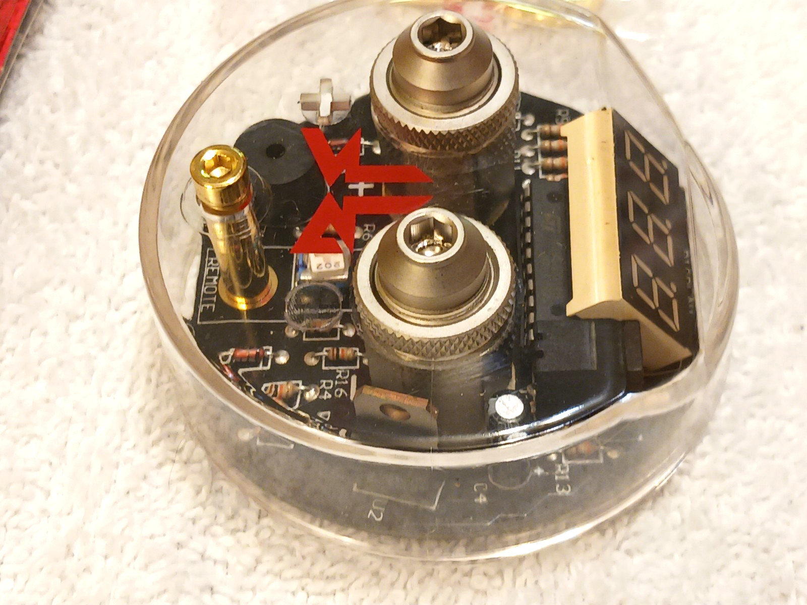 RARE NEW OLD SCHOOL ROCKFORD FOSGATE RP7436 VOLTMETER TOP FOR CAPACITORS