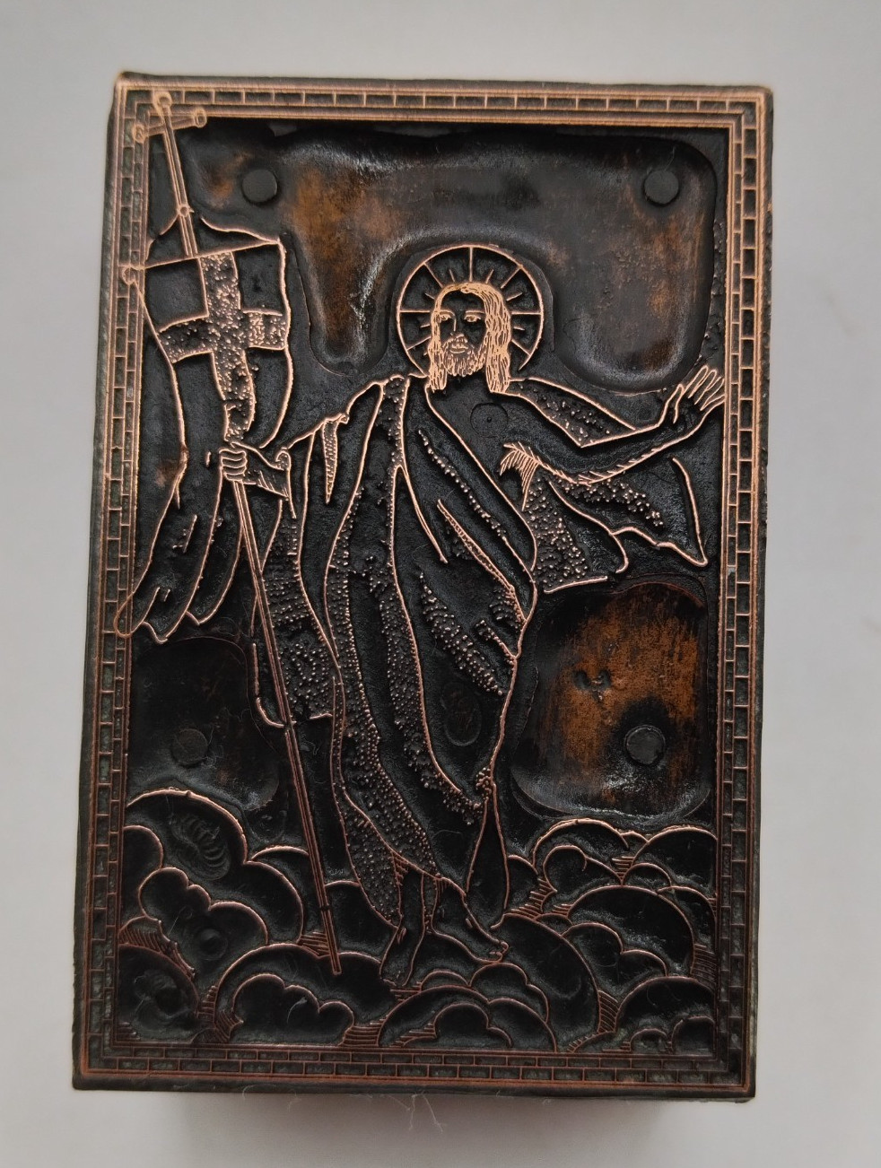 Printing Letterpress Printers Block Jesus In the Clouds