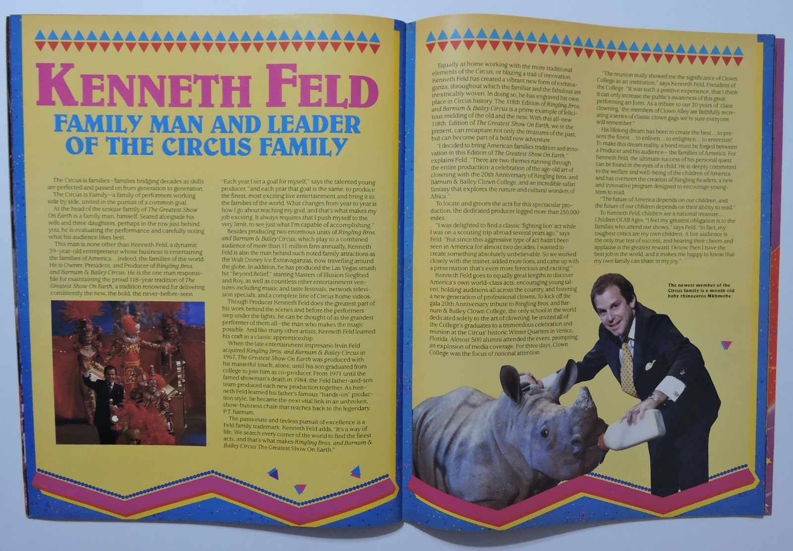 1988 Ringling Brothers Barnum & Bailey Circus Program 118th edition w/ Poster