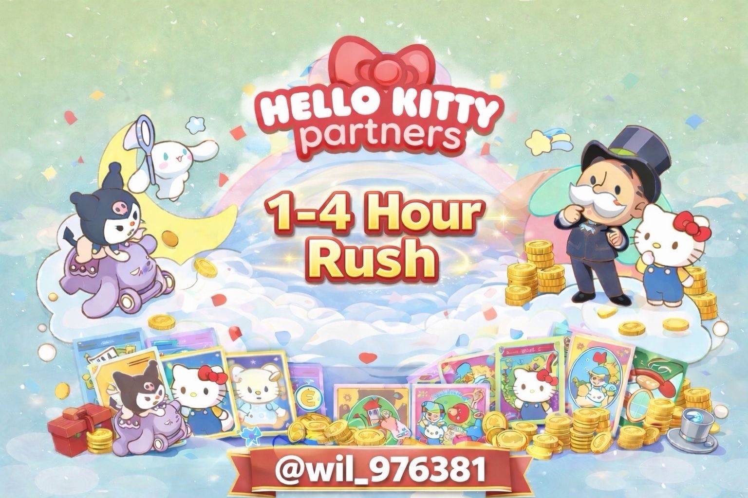 All Mono_Poly_Go Full Carry Slots :- HELLO KITTY PARTNERS EVENT ( Cheapest )