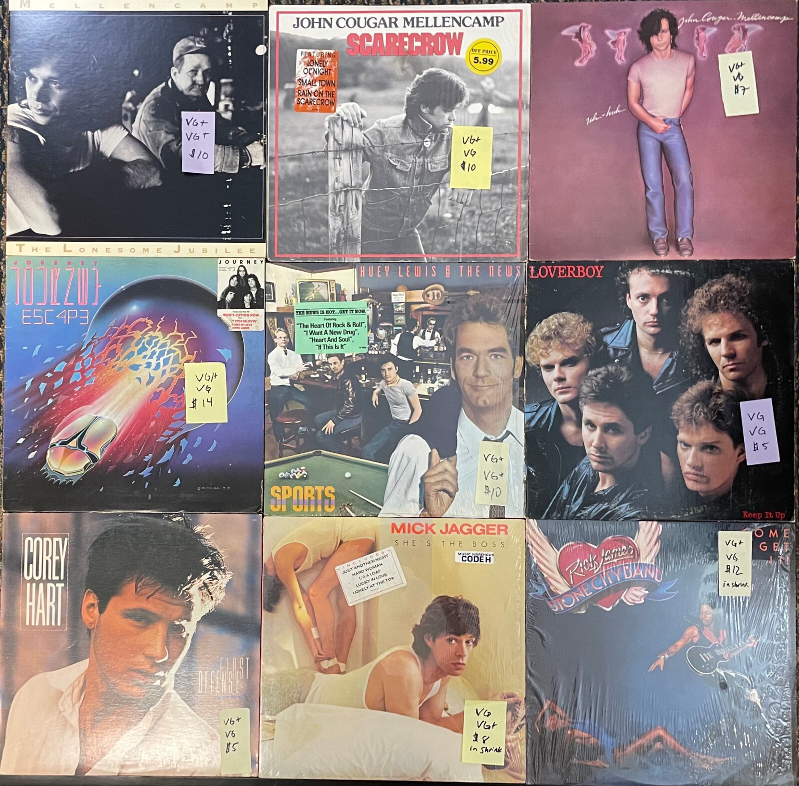 You pick - 70's & 80's Rock/Pop Vinyl Records LP - Many Titles - Cars, Police