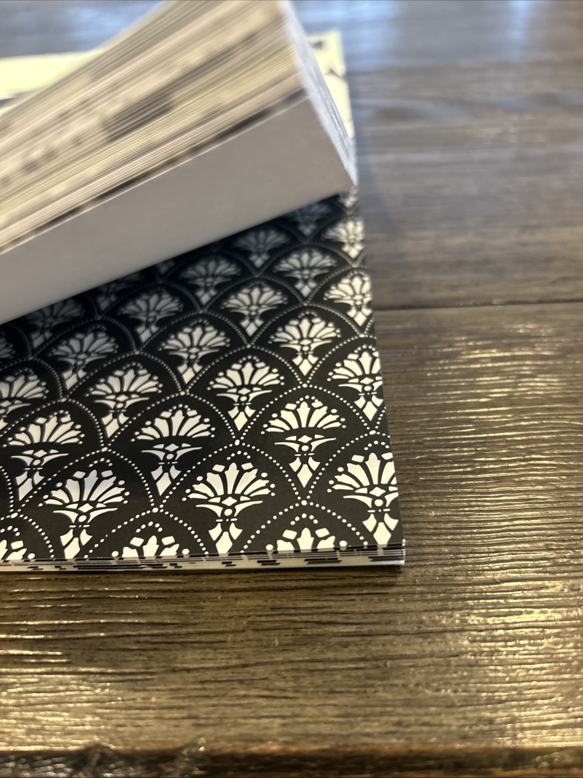 K & Company Scrapbook Glitter Specialty Paper Pad 48 Sheets 12x12 Ivory Black