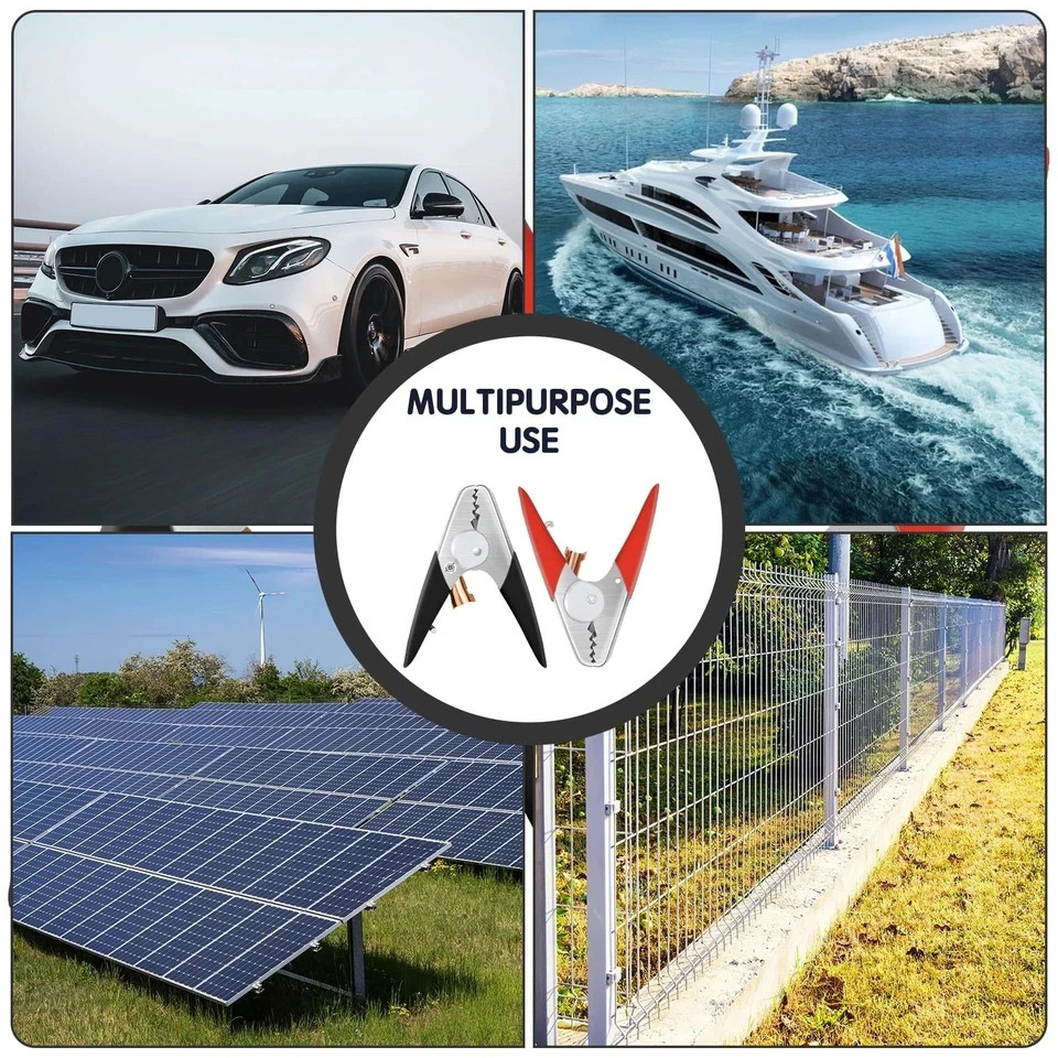 4 PCS Jumper Cable Clamps Heavy Duty, Battery Clamps 1100A Jumper Cable Ends,