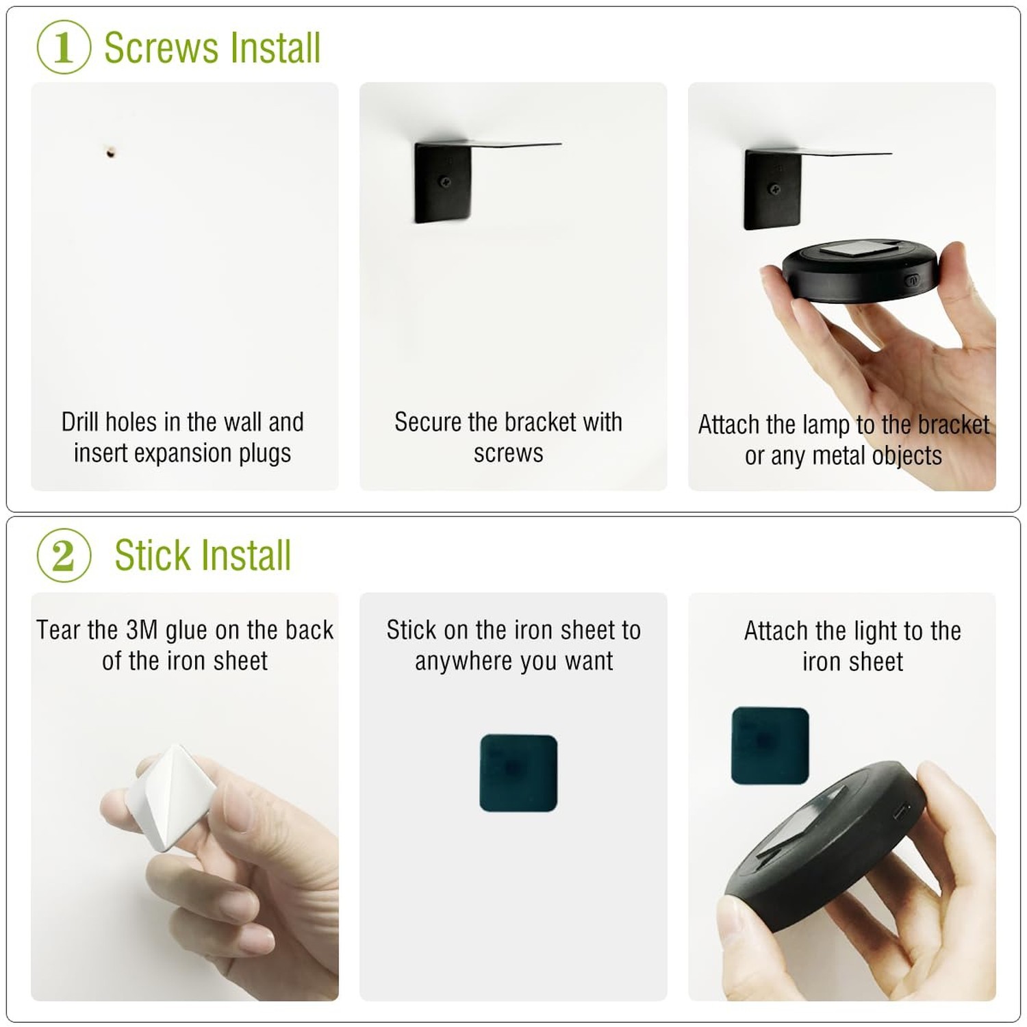 3Pack LED Picture Lights 3Pack LED Picture Lights for Wall Rechargeable Battery