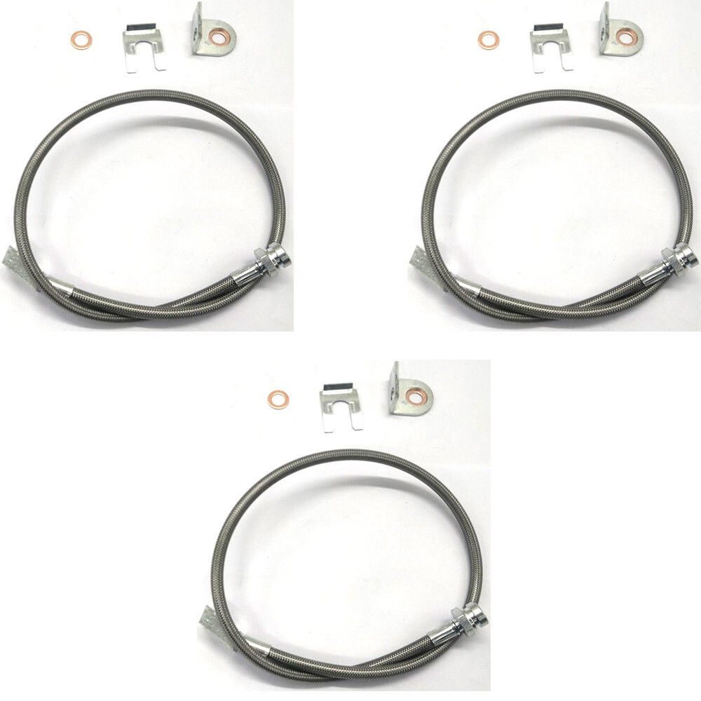 Extended Stainless Brake Lines For 87-06 Jeep Wrangler TJ YJ 84-01 Cherokee XJ
