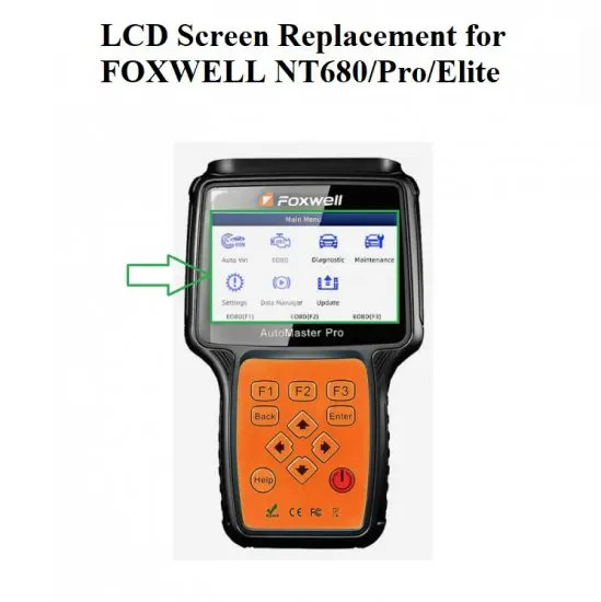 LCD Screen Display For FOXWELL NT680 NT680 Pro NT680 Elite NT680 Lite Scanners