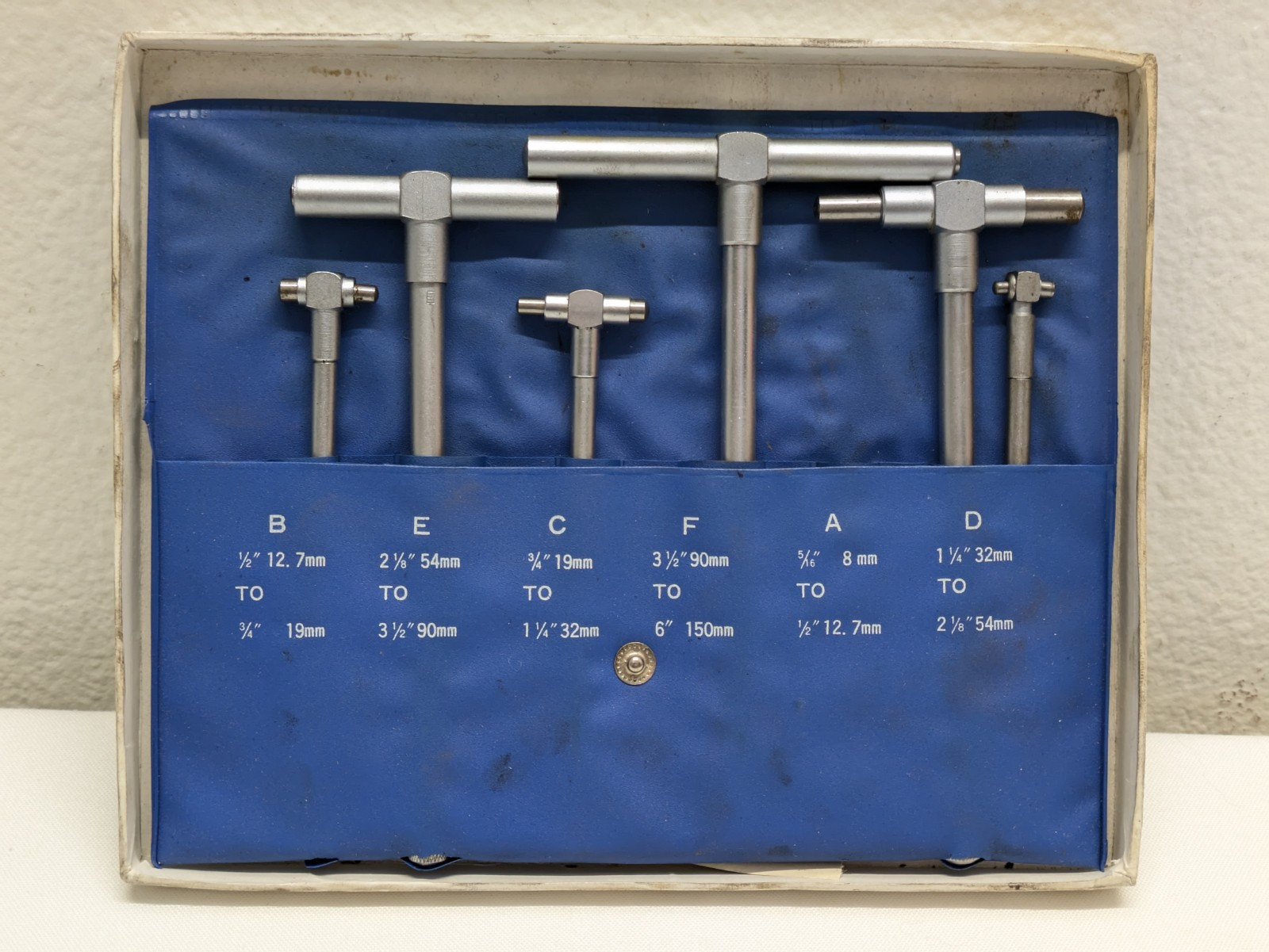 Machinist 615 6610 Enco 6 Piece Telescoping Gage Gauge Set A thru F 5/16" to 6"