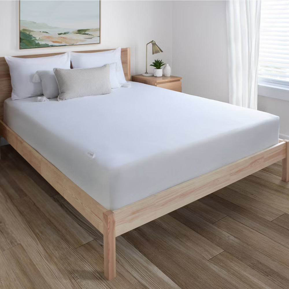 Allerease Mattress Protector Jersey Waterproof Cooling Antimicrobial, 18"D, Full