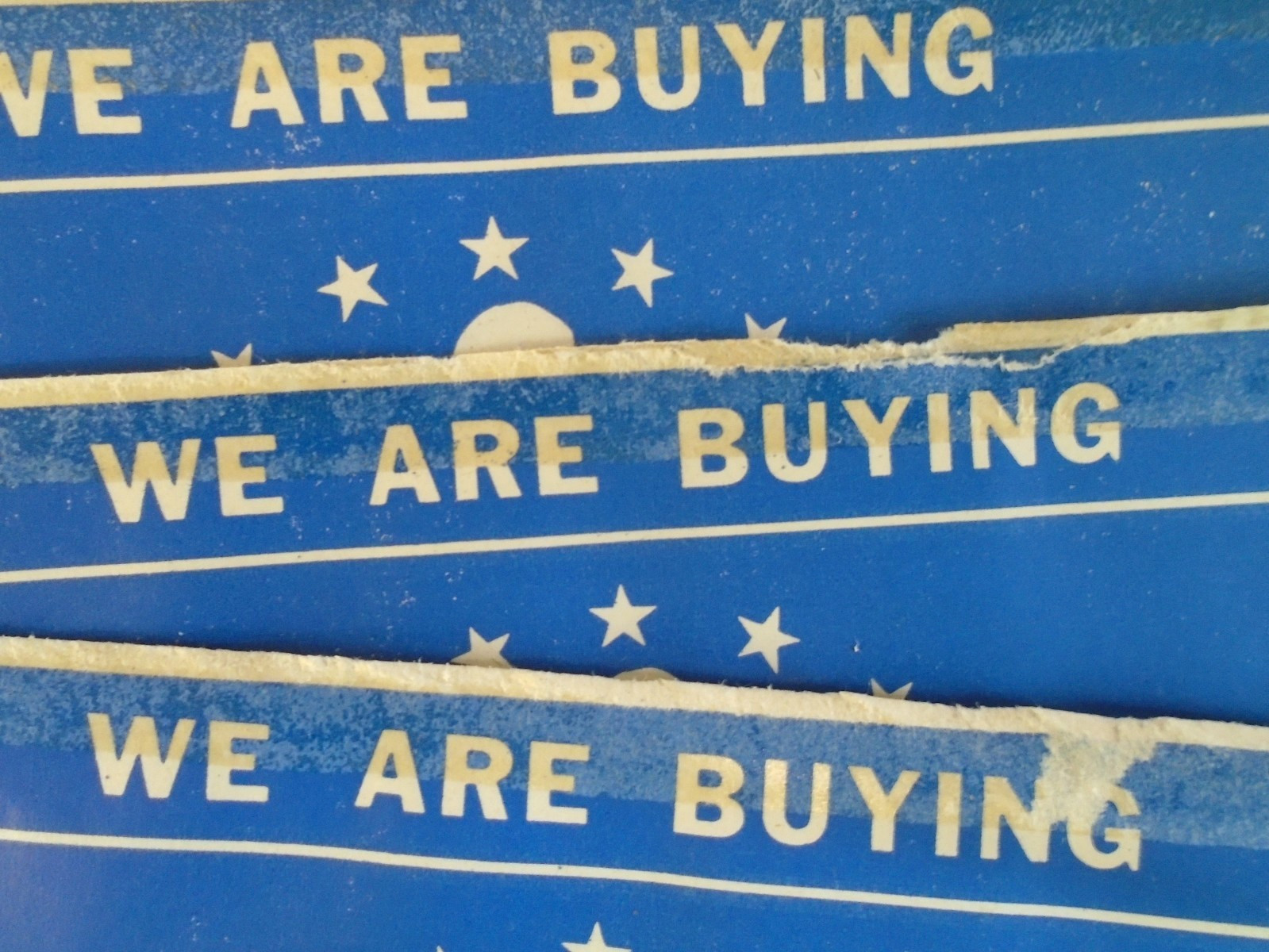 WWII war bonds sticker, We Are Buying U.S. Savings Bonds and Stamps stickers