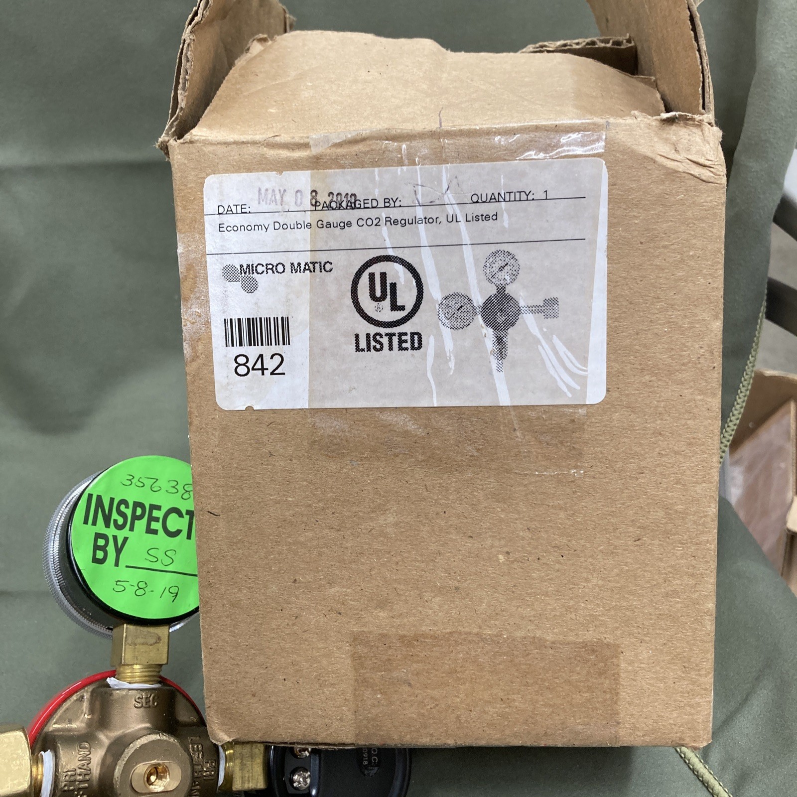 Micro Matic 842 CO2 Gas Regulator Primary Low Pressure 0-60 2 Gauge