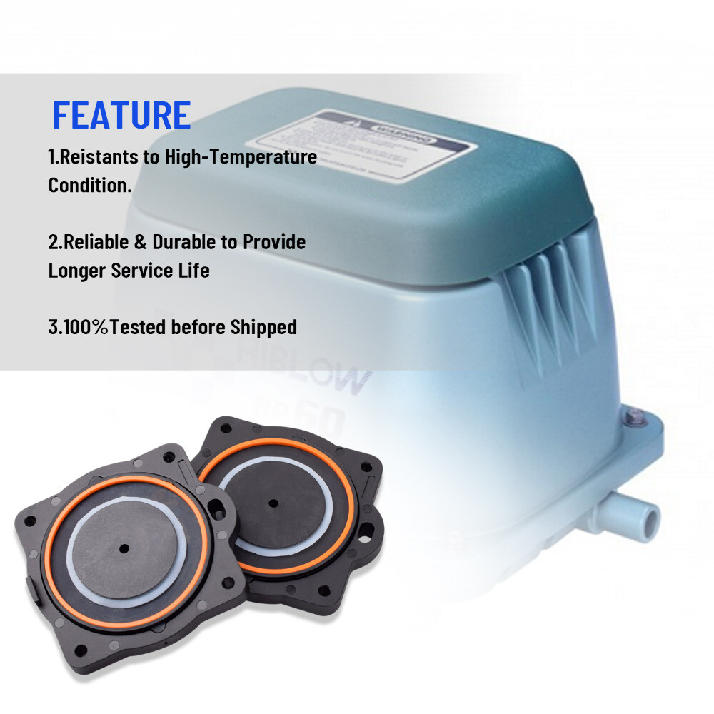 Air Pump Diaphragm Rebuild Kit Replacement for Hiblow Hp-60/Hp-80