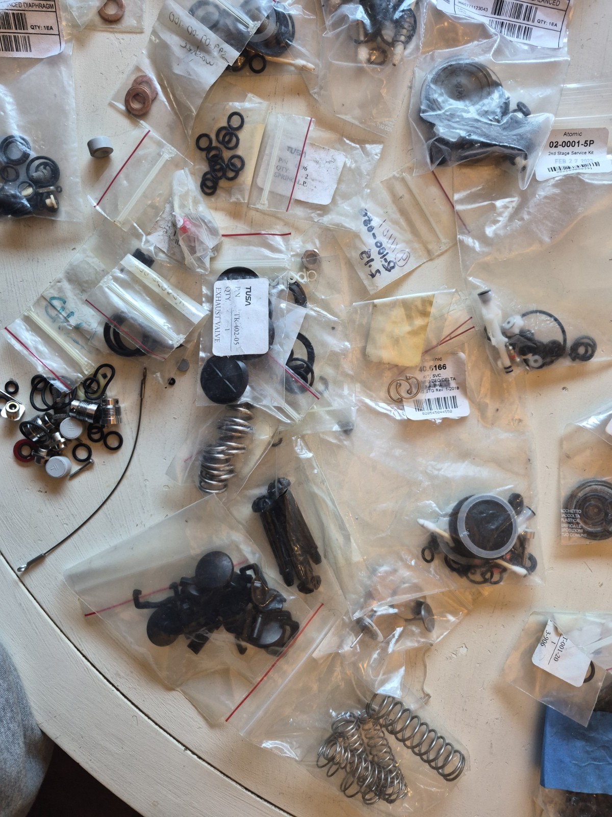 Huge Lot of Scuba Diving Equipment - Mares, Oceanic, Atomic, Apollo & More! Read