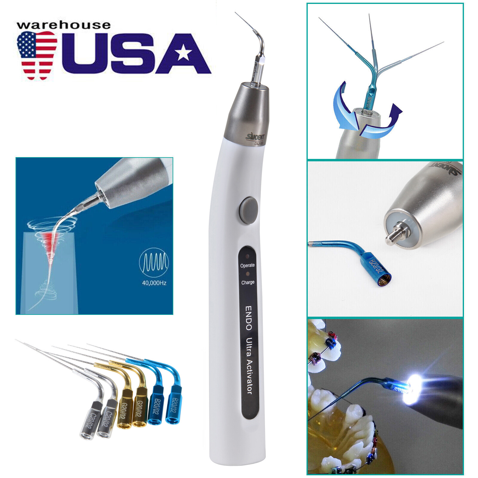 Dental Endo Ultra Activator Ultrasonic Irrigator Root Canal Scaling Handpiece