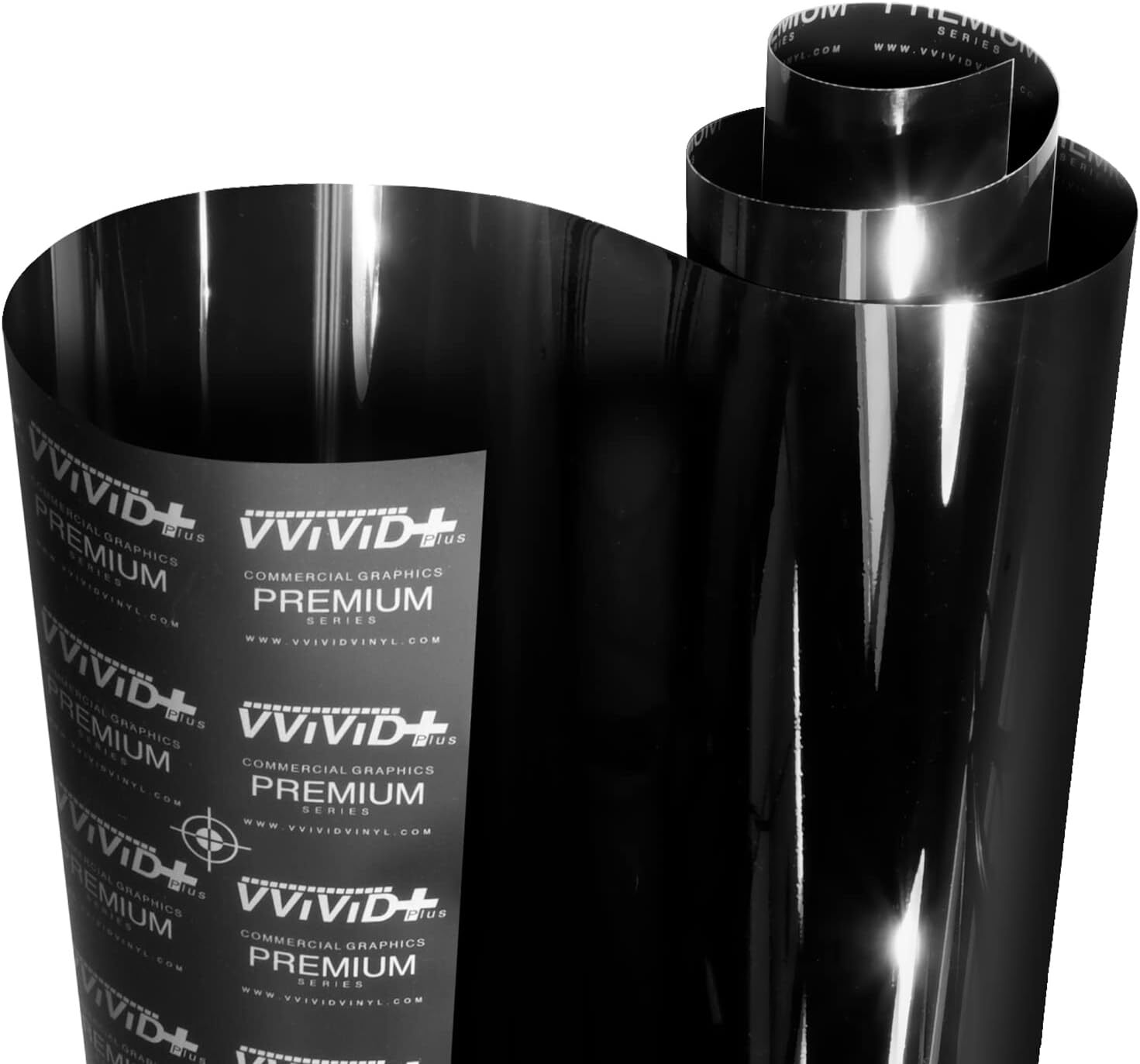 VViViD+ Ultra Gloss Premium Vinyl Car Wrap Film 1ft x 5ft, Piano Black