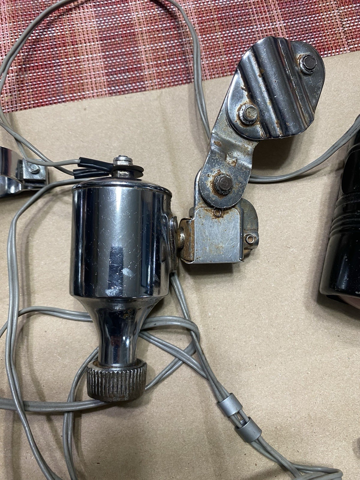 Rare 1940s King Lucas Bicycle Headlight Dynamo / Battery Tube Rear Set England