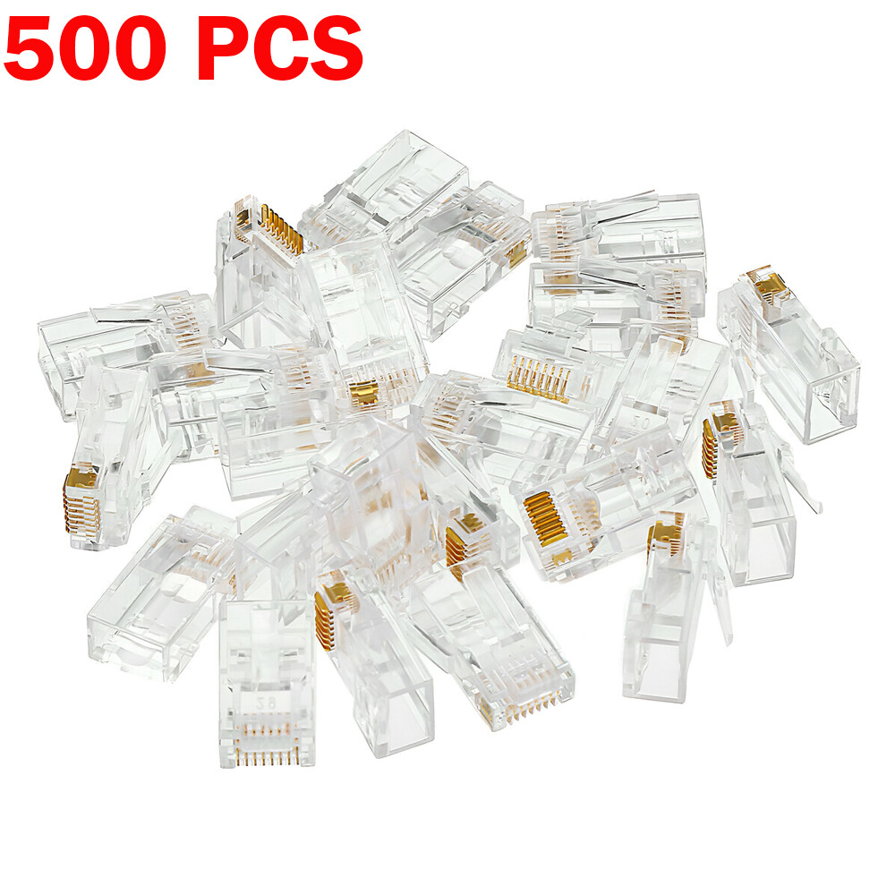2000pk RJ45 Pass Through Modular Plug Network Cable Connector End 8P8C CAT6 CAT5