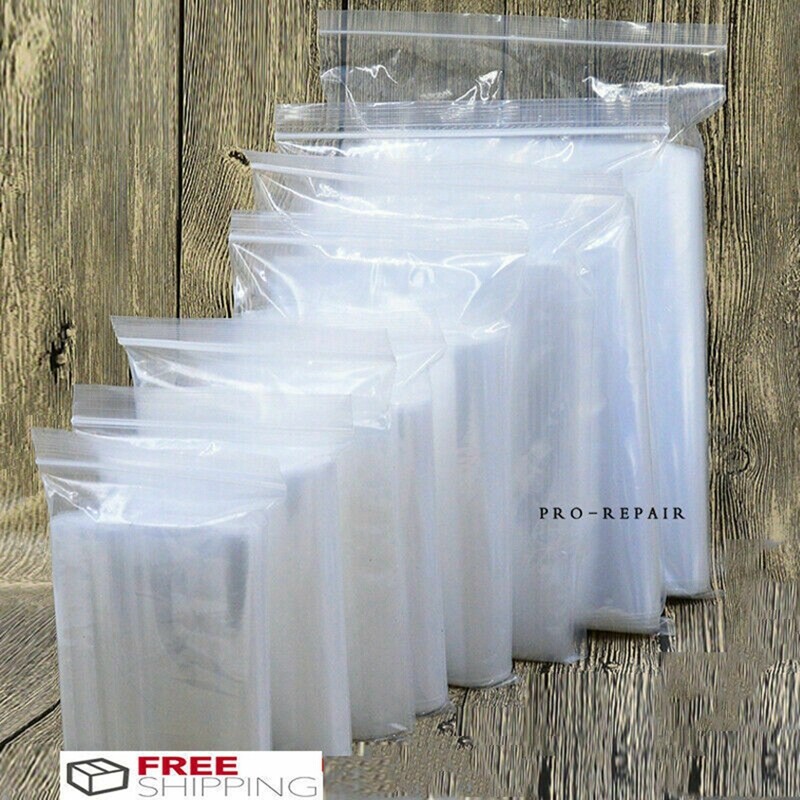 Strong 2 Mil Clear Reclosable Zip Plastic Lock Bags Poly Jewelry Zipper Baggies