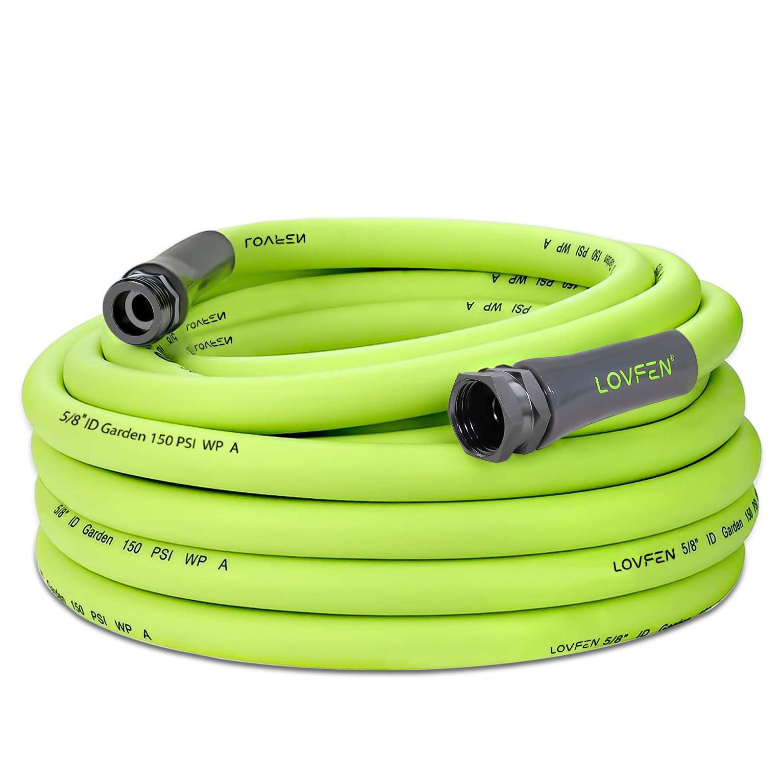 25/50/75/100/150FT Premium 5/8' Rubber Garden Hose Heavy Duty ZillaGreen