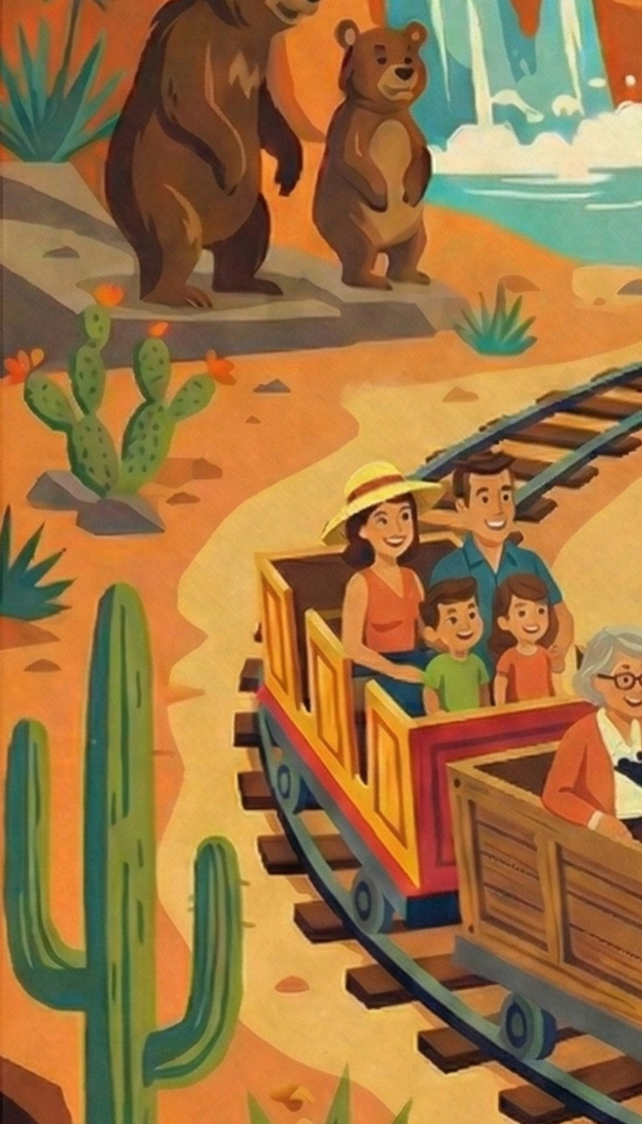 Mine Train Retro Glossy Poster 13x19 Frontier Train Wall Art Print