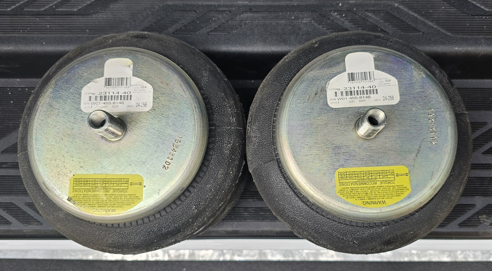 2- Hendrickson 23114-40 Double Convoluted Air Spring Suspension Bag W01-455-8148