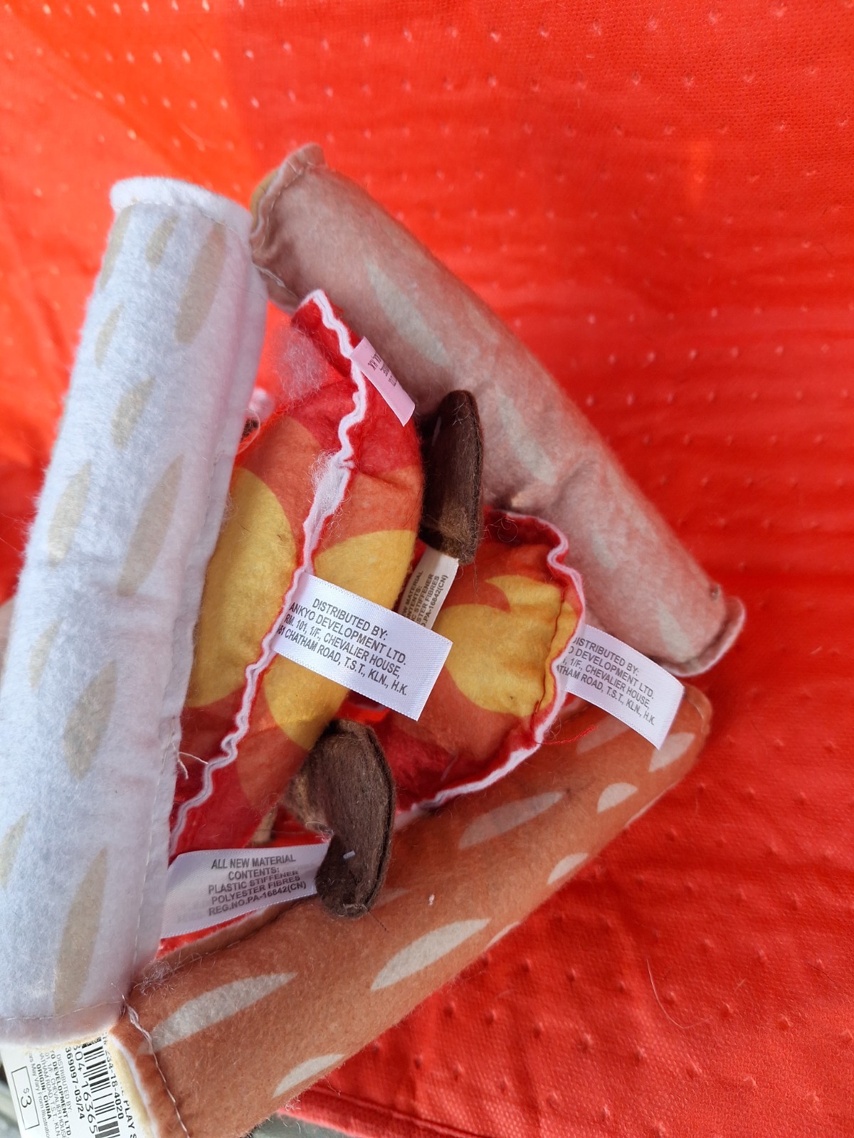 5 Piece Plush Pretend Campfire Smores Felt Play Set Kids Toys Play 2 Qty Lot