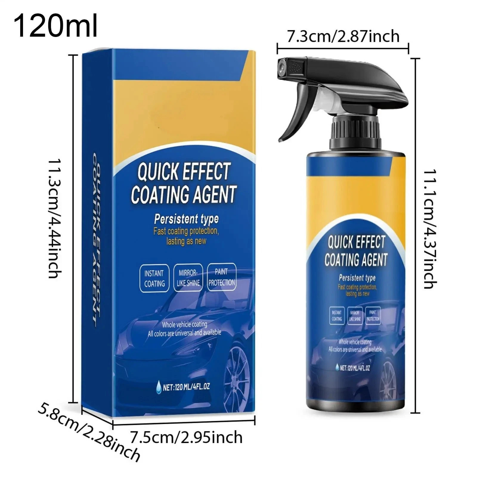 Car Coating Spray,Quick Effect Coating Agent,Car Scratch Wax Polish Spray Liquid