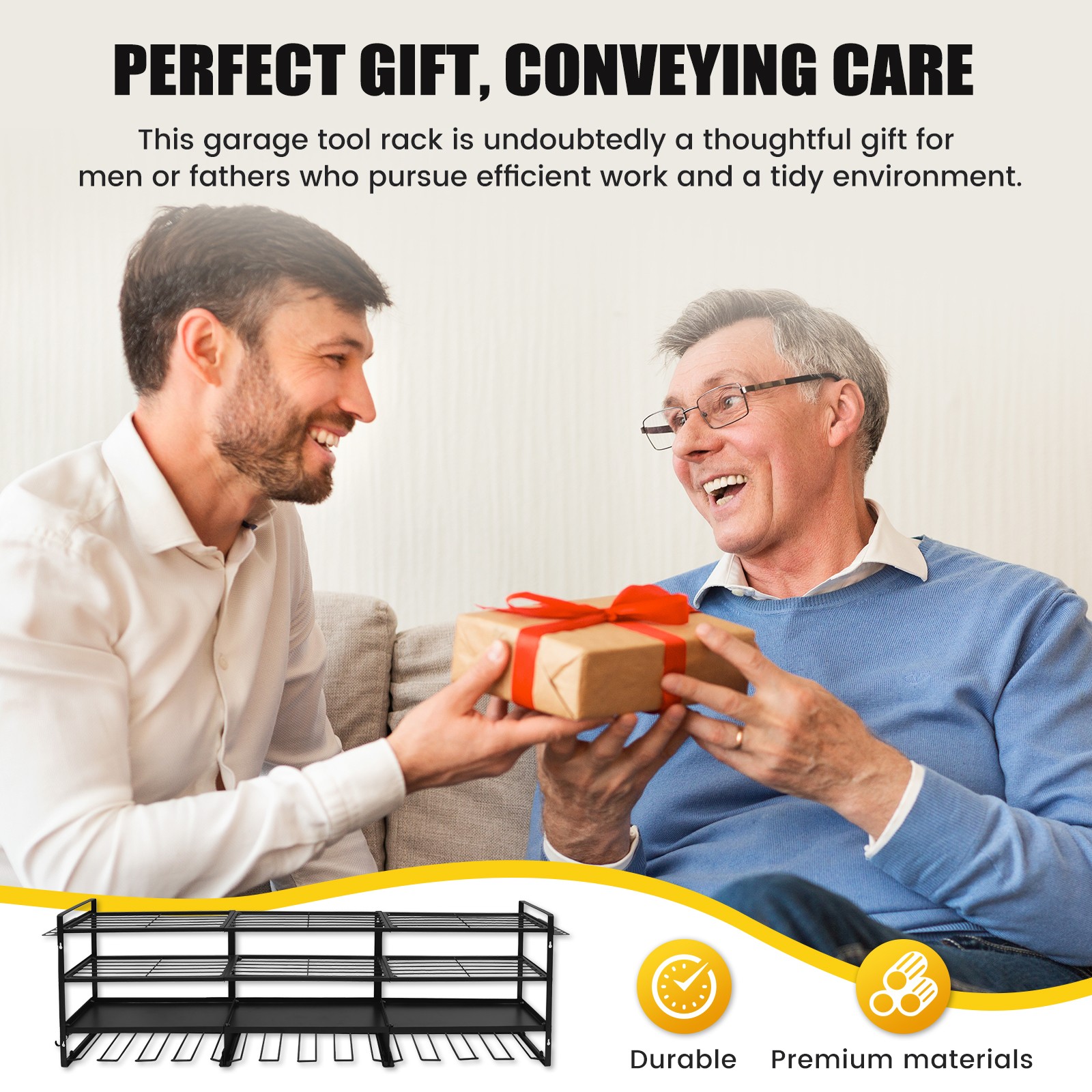 Heavy Duty Power Tool Organizer Wall Mount, Cordless 4 Drill Hanger Storage Rack