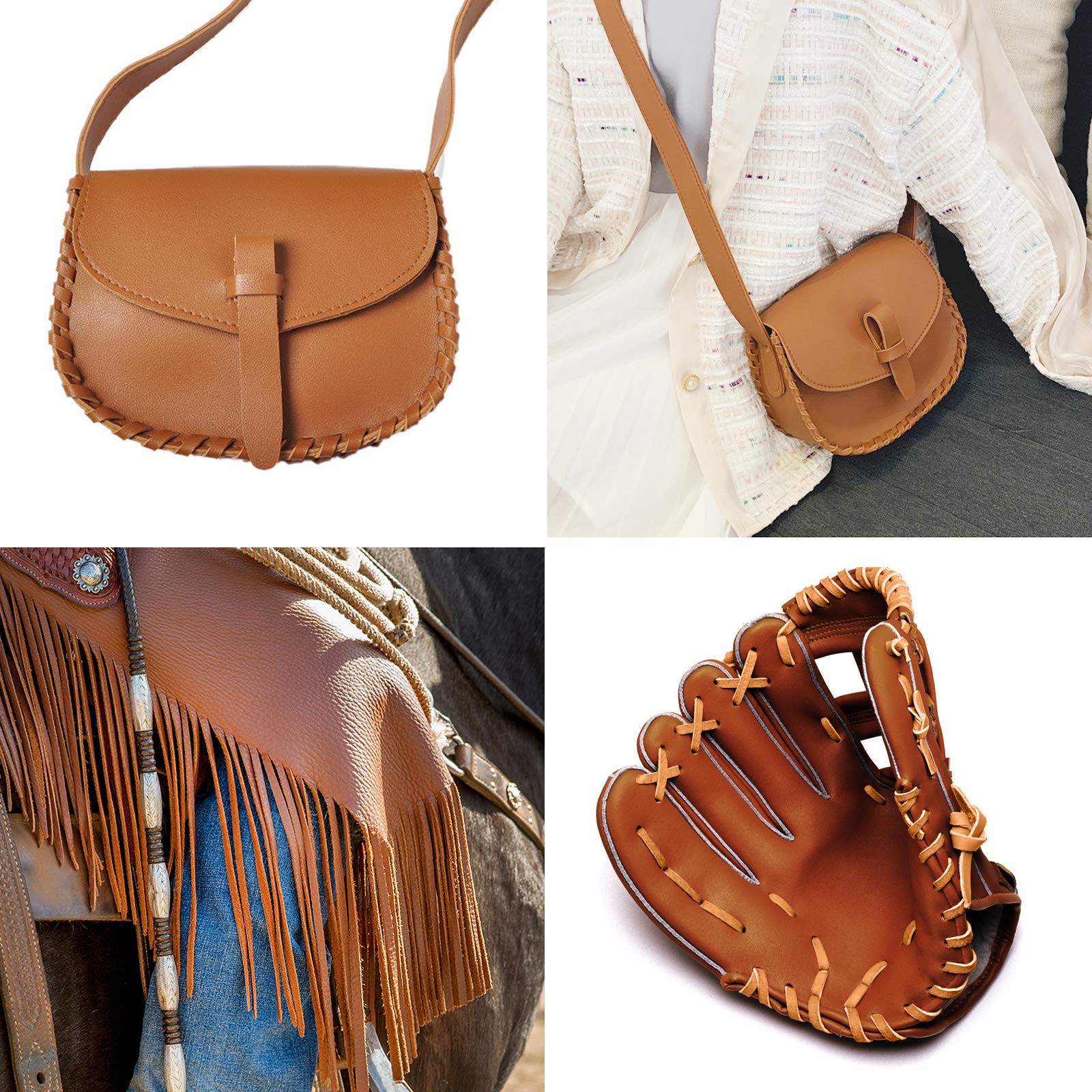 Flat Genuine Leather Cord - Natural Leather Lacing - Strip Cord Braiding