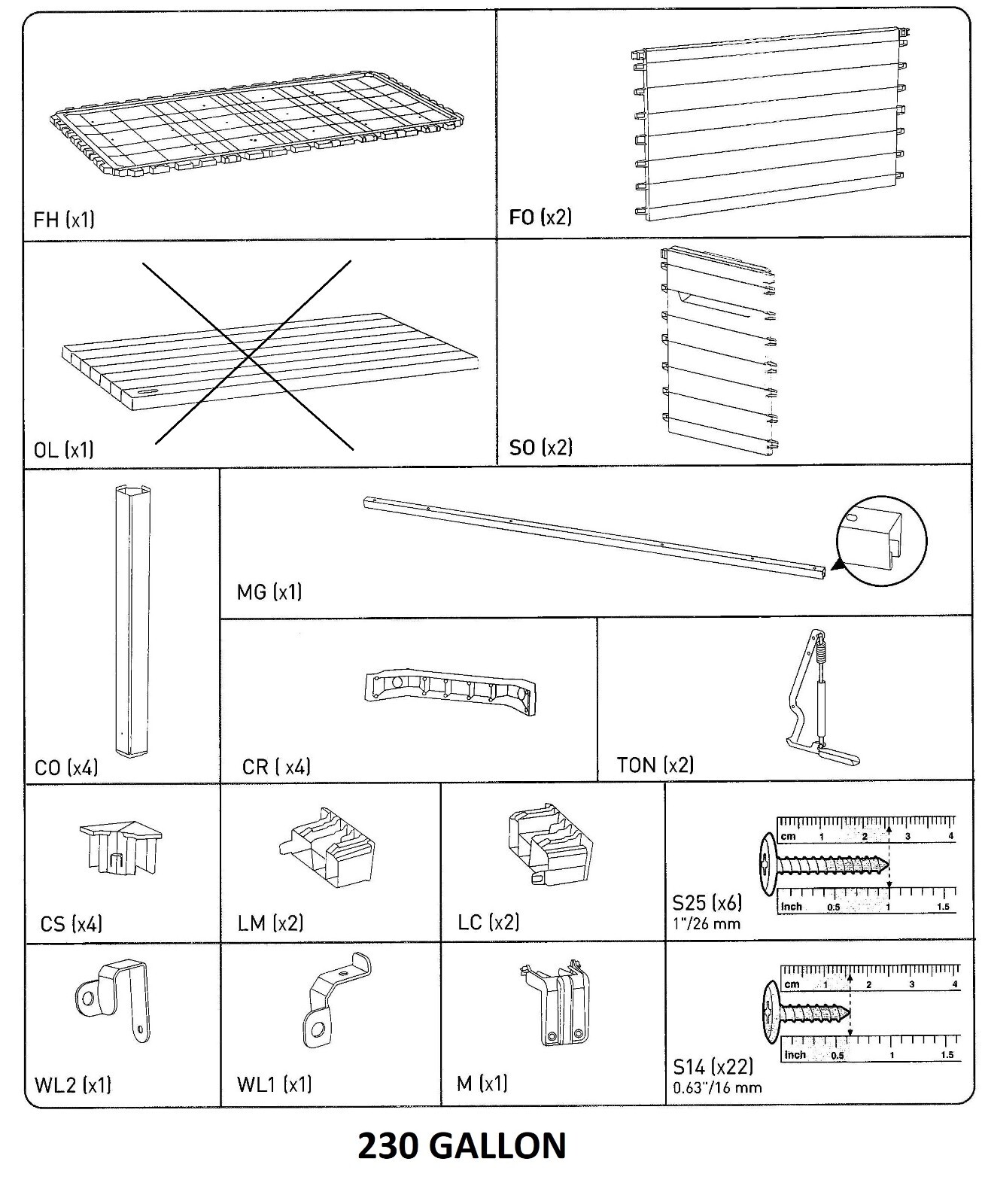 4 GENUINE KETER DECK BOX DECK CORNER CAPS - CS