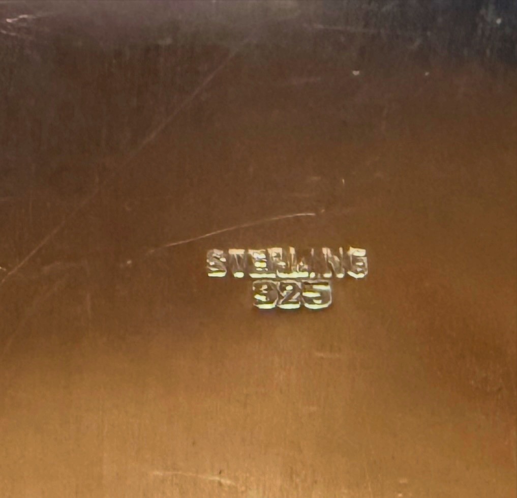 Vintage Sterling Silver Mid Century Modern Jewelry or Small Box , ASW=4.82 Oz