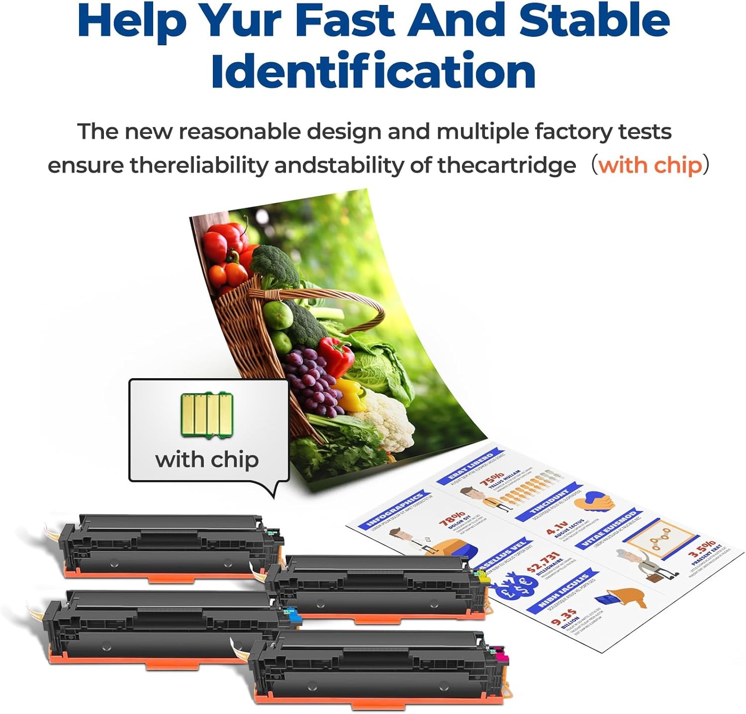 4PK W2020A Toner Cartridge Set for HP 414A LaserJet Pro MFP M454 M479fdn M479fdw