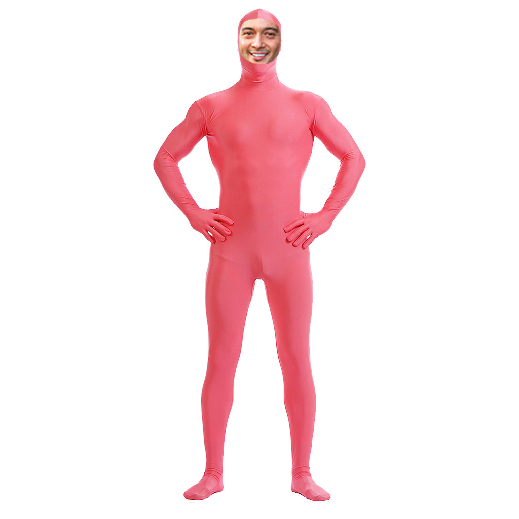 Full Body Zentai Suit Men's Women's Spandex Halloween Open Face Costume