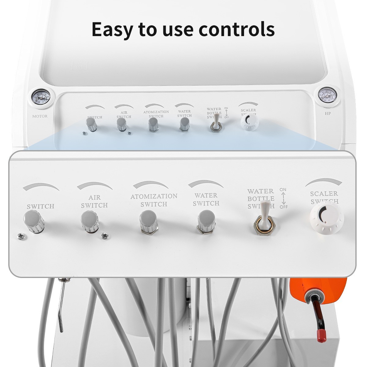 Portable Dental Delivery Unit Air Compressor Suction/Chair with Turbine Unit