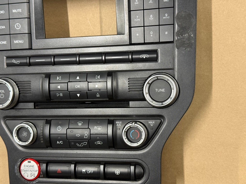 2015-2017 Ford Mustang GT Face Plate Radio Trim Piece - OEM