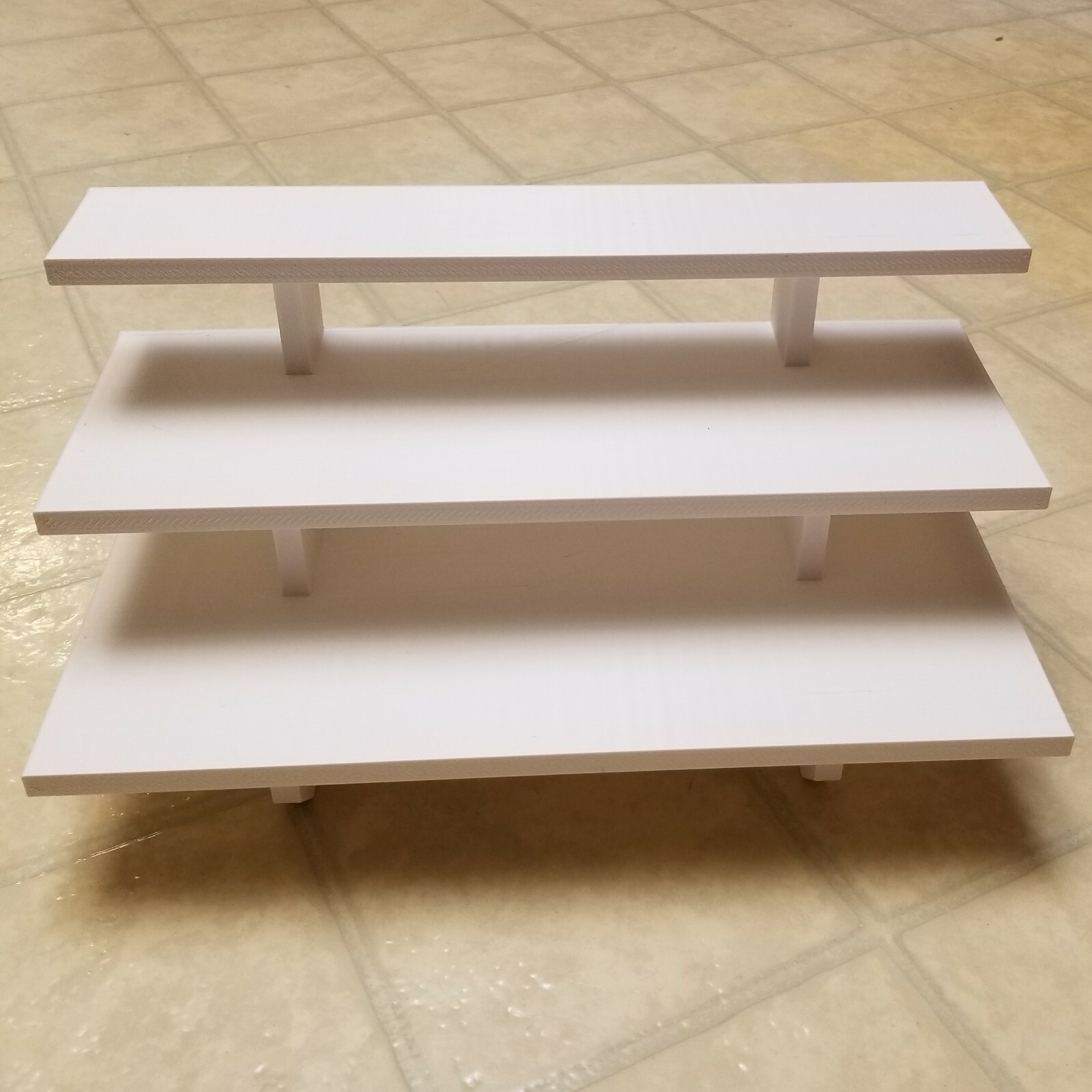 10 inch 3-Tier White Funko Pop! Display Shelf Stand with Equal Length Shelves