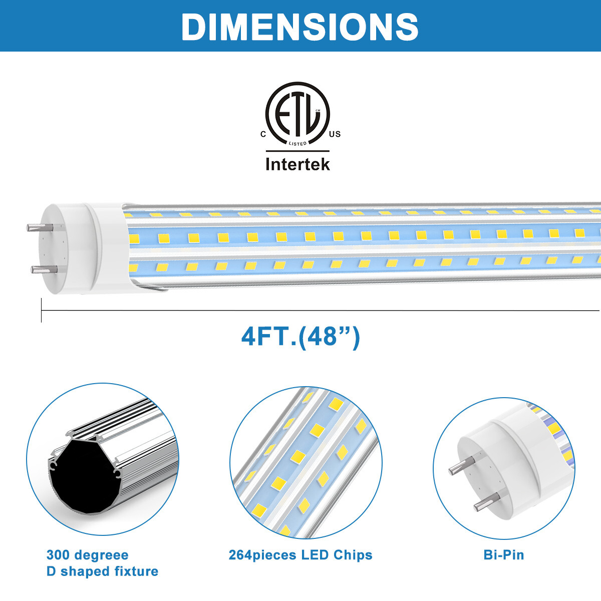 T8 4FT LED Tube Light Bulb 22W 28W 60W G13 4 Foot LED Shop Light 4000K~6000K