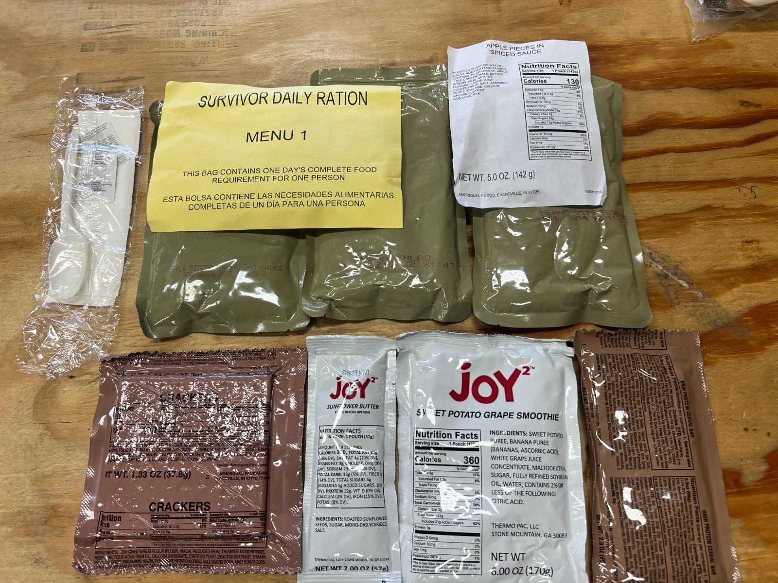 Survivor Daily Ration MRE 8/26 inspection date Meals Emergency New Rare 20 meals